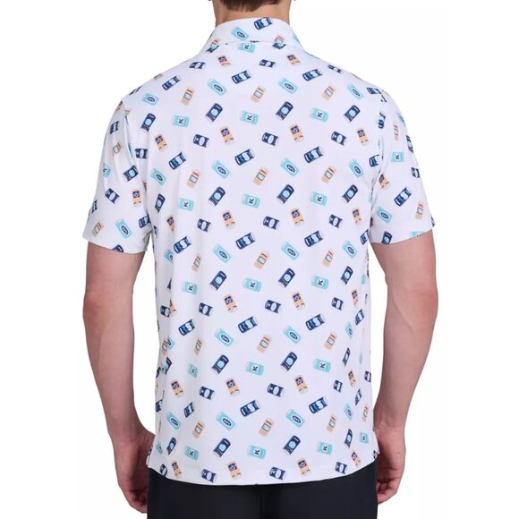 NWT Mens Bad Birdie Size XL Crushable Pattern Core Performance Polo Shirt Top - Picture 2 of 6